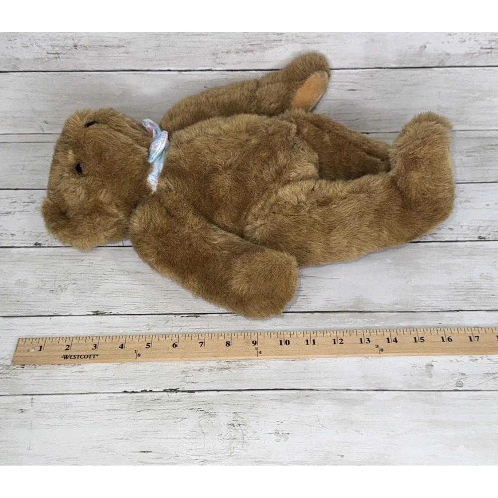 Vermont Teddy Bear Jointed Brown Plush Stuffed Animal Toy Handmade USA